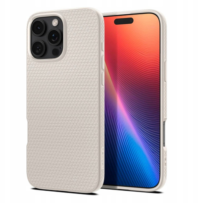Mbulesë telefoni Spigen Liquid Air për iPhone 17 Pro Max, fleksibile, antirrëshqitëse, gri