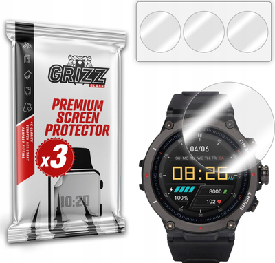 Folie mbrojtëse Hydrogel për smartwatch Garett GRS Pro, set 3 copë, transparente