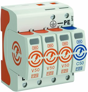 Kufizues i mbingarkesës Bettermann V50 3+NPE, 280V, 5093526, shumëngjyrësh