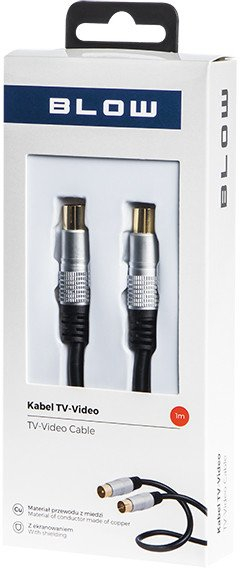 Kabllo antene TV Terrestrial Cable, 1m, konektorë metalikë, e bardhë