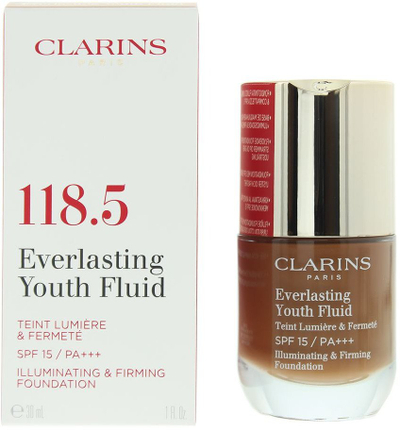 Fondatinë Clarins Everlasting Youth Fluid SPF 15, mbulim i mesëm, ngjyra Beige