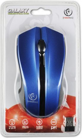Maus Rebeltec Galaxy, wireless, USB, i zi dhe i kaltërt