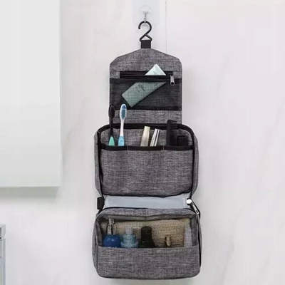 Ташна за тоалет Hook Hanging Necessity за мажи, материјал Оксфорд, сива боја