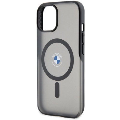 Këllëf telefoni BMW Signature, me MagSafe, për iPhone 15, i zi