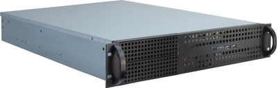 Kasi serveri rack Inter-Tech 2U-2129N, 2U, për disqe 3.5", e zezë argjendtë