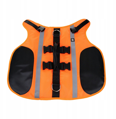 Jeletë shpëtimi për qen Barry King L, qafë 42-49 cm, gjoks 42-56 cm, material Oxford, portokalli