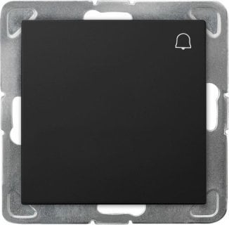Çelës zile Ospel IMPRESJA ŁP-6Y/m/33, buton momental, montim në mur, black metallic