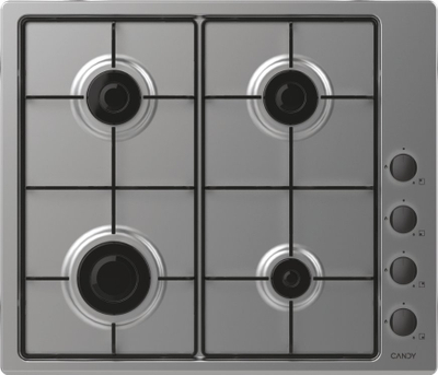 Plitë me gaz Candy Smart CHW6LBX/4U, 60 cm, 4 zona, inox