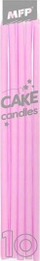 Kandila torte MFP Candles, 14cm, set 10 copë, rozë