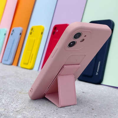 Mbrojtëse telefoni Wozinsky Kickstand Case Samsung Galaxy A22 4G, silikoni i butë, me stand, jeshile e errët