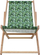 Shezlong druri Enero Camp Wooden Deckchair Classic Jungle, palosës, me motiv xhungël jeshile