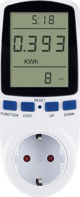 Matës rryme Schwaiger SOEM0100, 16A, 3680W, i bardhë