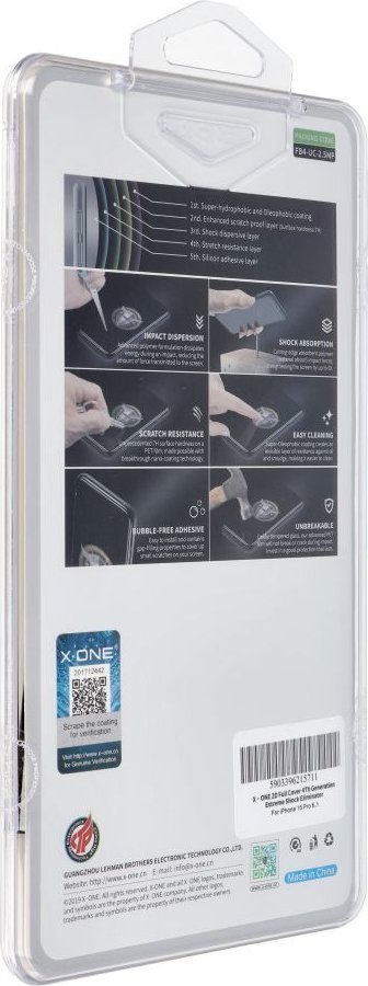 Mbrojtëse ekrani X-one Extreme Shock Eliminator 4th Gen, për iPhone 15 Pro, transparente