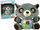 Lodër pelushi interaktive Leantoys Raccoon, me muzikë dhe drita, 6m+, gri