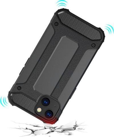 Këllëf telefoni Forcell Armor për iPhone 13 Mini, mbrojtje hibride, i zi