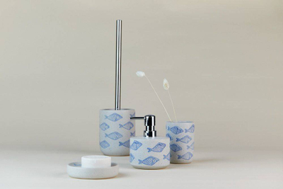 Dispenser sapuni WENKO Aquamarine, qeramikë, 0.475L, bezhë