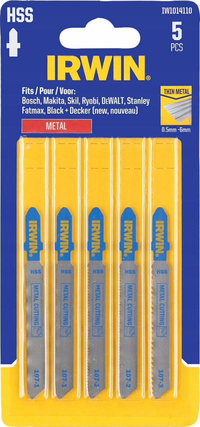Set tehesh sharrë elektrike IRWIN IW1014110, 5 copë, metal 0.5-6mm, gri kaltëroshe