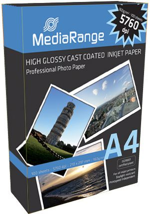 MediaRange Фото Хартија, A4, 160 g/m², 100 Листови