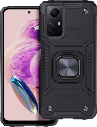 Mbulesë telefoni Armored Nitro për Xiaomi Redmi Note 12S, me unazë stand, mbrojtëse, e zezë