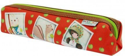 Etui lapsash Santoro Pencil Case Coated Rectangular An Apple A Day, drejtkëndor, shumëngjyrësh