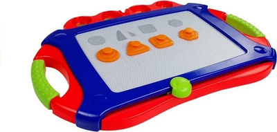 Tabla magnetike LEAN Toys, me fshirje, me stampë, blu navy