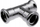 Nyje TEE KAN Therm Steel, 88.9 mm, çelik i galvanizuar