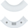 Aksesor FTTH Qoltec bending angle, 55 x 55 x 11mm, ABS, i bardhë