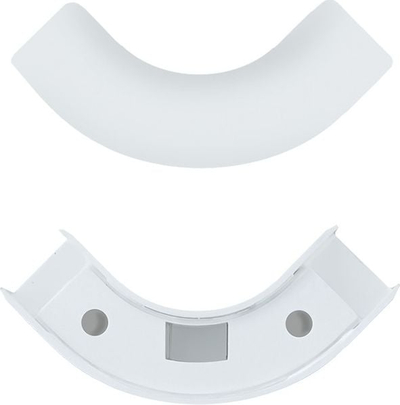Aksesor FTTH Qoltec bending angle, 55 x 55 x 11mm, ABS, i bardhë