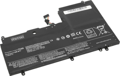 Bateri laptopi Mitsu L14M4P72, 6280mAh, për Lenovo Yoga 700 14ISK Yoga 3 14