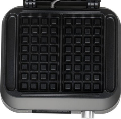 Aparat për waffle, 2200W, 2 waffle të mëdhaja, 6 shkallë pjekjeje, i zi