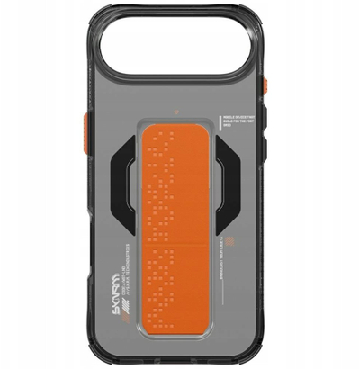 Kuti mbrojtëse Skinarma Haxa për iPhone Air, karikim magnetik, grip stand, gri grafit