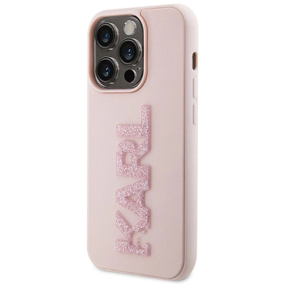 Mbajtëse telefoni Karl Lagerfeld KLHCP15X3DMBKCP, për iPhone 15 Pro Max 6.7", hardcase, rozë