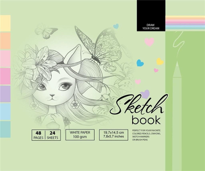 Bllok skicimi TW Fresh, 197x145mm, 48 fletë, letër 100g