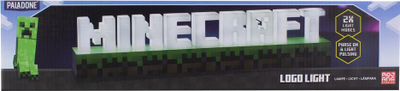 Lampë nate Paladone Minecraft Logo PP8759MCF, LED, USB, shumëngjyrëshe