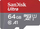 Kartë memorie SanDisk Ultra, 64GB, MicroSDXC UHS I, Class 10