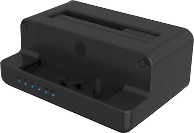 Докинг станица Иcy Box IB-2914MSCL-C31, за 2.5" и 3.5" во M.2 NVMe, USB Type-C 10 Gbit/s, црна