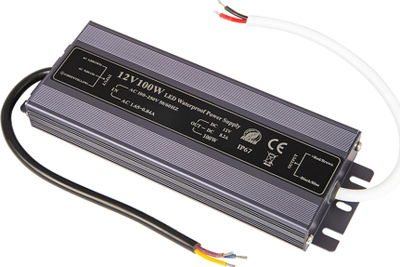 Furnizues energjie LED 12V, 8.33A, 100W, IP67, gri