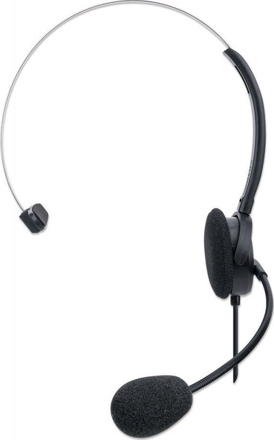 Kufje me mikrofon Manhattan, 20,000 Hz, 1.5 m, të zeza