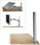 Mbajtëse tavoline Lindy Desk Mounting Bracket 40692, 450mm, tub 570mm, argjendtë