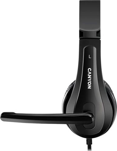 Kufje Canyon CHSU-1 CNS-CHSU1B, me kabllo USB A, on ear, të zeza