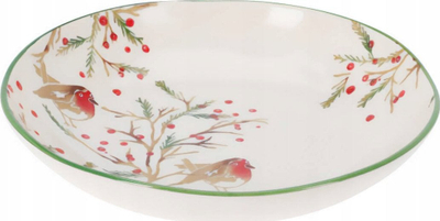 Pjatë e thellë qeramike Home Styling Collection Christmas, 30cm, dekor festive, shumëngjyrëshe