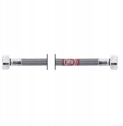 Zorrë fleksibël uji Tucai TAQ ACB, 1/2" x 1/2", inoks, gri
