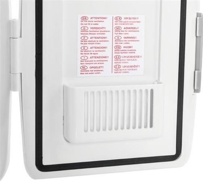 Mini frigorifer portativ 4L, ftohje edhe ngrohje, 12V edhe 220V, i bardhë