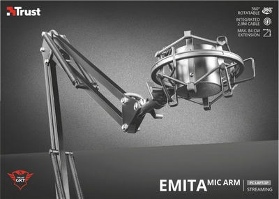 Qëndrim tavoline Trust Desktop Stand 22563, për mikrofon GXT 253 Emita, i zi