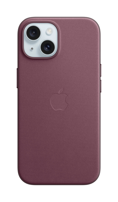 Маска Apple за iPhone 15 FineWoven Case со MagSafe, Mulberry