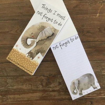 Planner magnetik Dtagency MNP01 Nellie The Elephant, 100 faqe, 23x10 cm, shumëngjyrësh