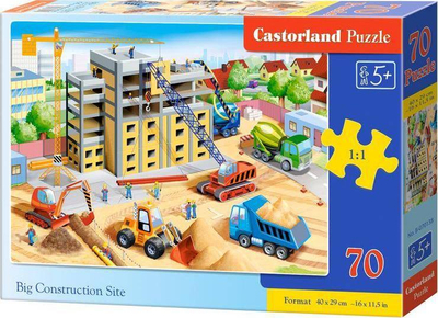 Puzzle Castorland Big Construction Site, 70 pjesë, shumëngjyrësh