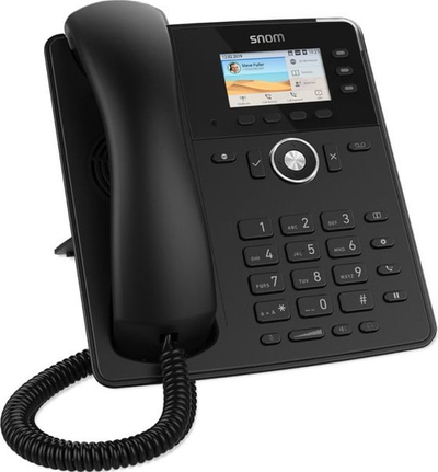 Telefon fiks VoIP Snom D717, me ekran me ngjyra, gigabit, i zi