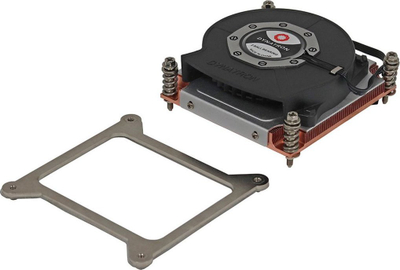 Ftohës CPU Dynatron Q3, 1U, me ventilator 80mm, i zi dhe argjendtë