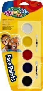 Ngjyra për fytyrë Colorino Face Paints, set 5 ngjyrash, multikolor